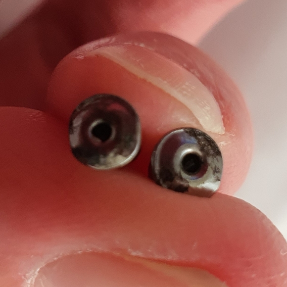 Snowflake Silver Stud Earrings - Picture 7 of 7